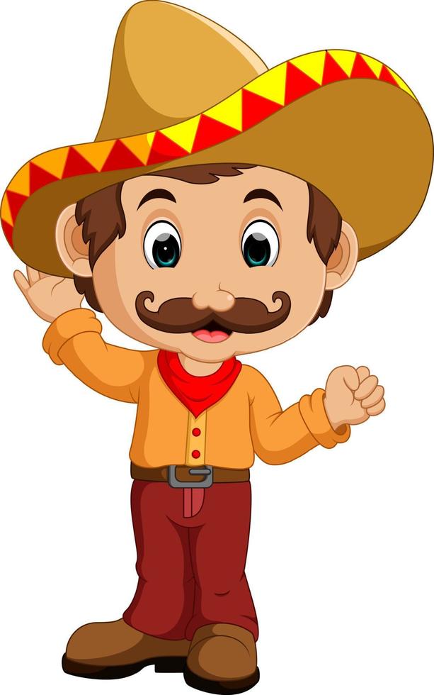 personaje de dibujos animados mexicanos vector