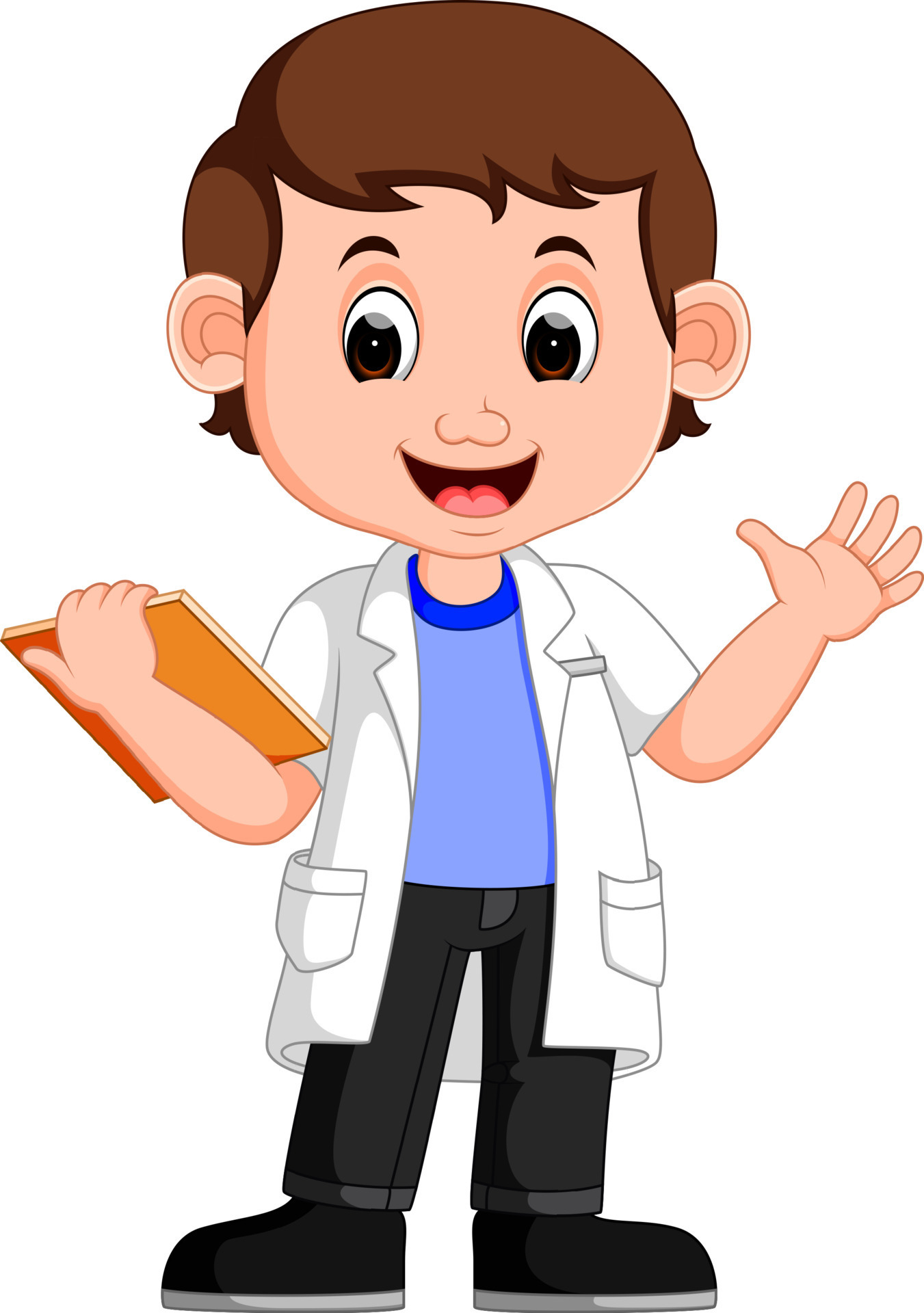 kid scientist cartoon