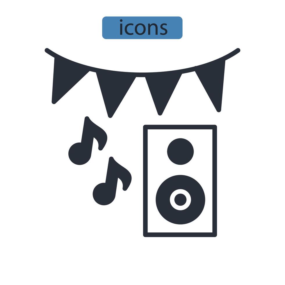 Party icons  symbol vector elements for infographic web
