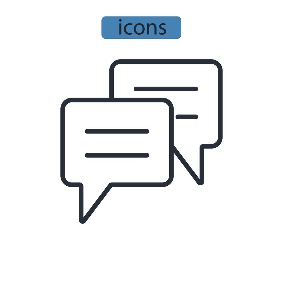 online chat icons  symbol vector elements for infographic web