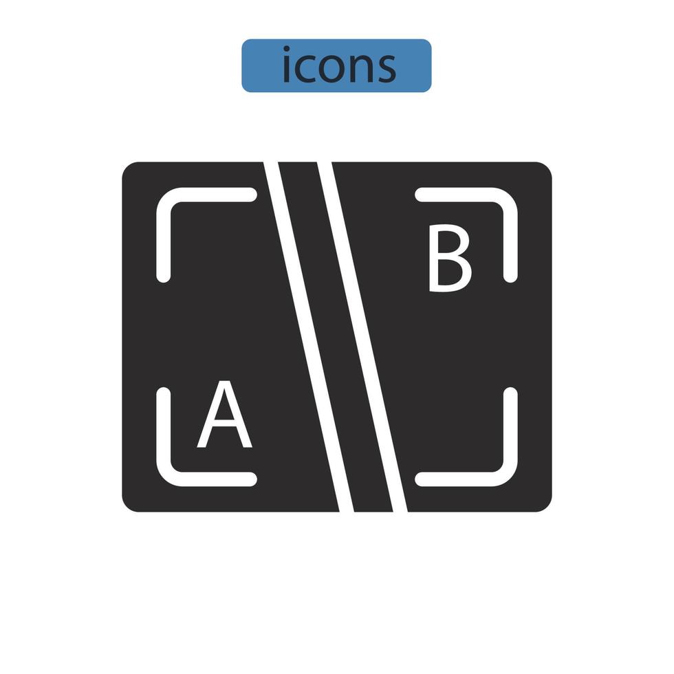 iconos de prueba ab símbolo elementos vectoriales para web infográfico vector