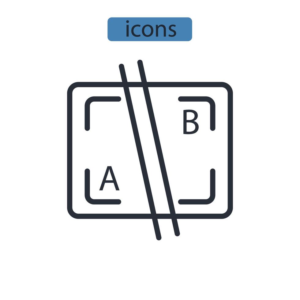 AB Testing icons  symbol vector elements for infographic web