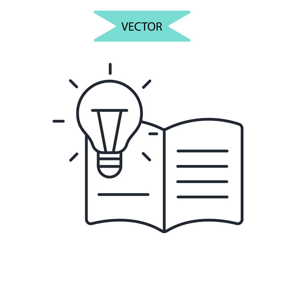 iconos de educación símbolo elementos vectoriales para web infográfico vector