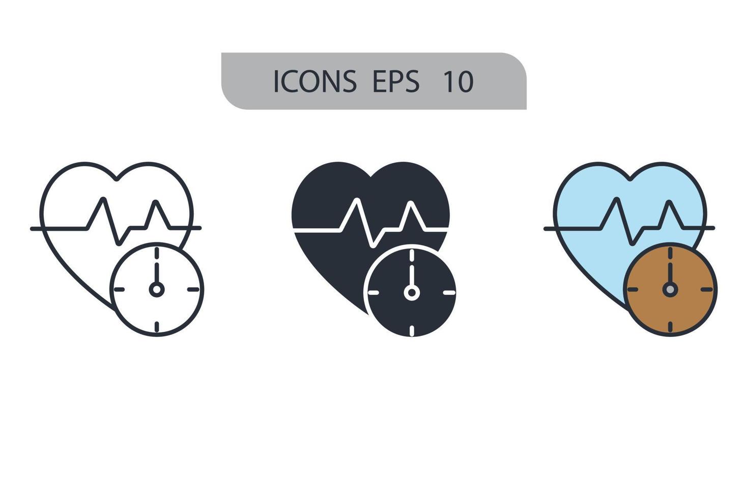 iconos de presión arterial símbolo elementos vectoriales para web infográfico vector