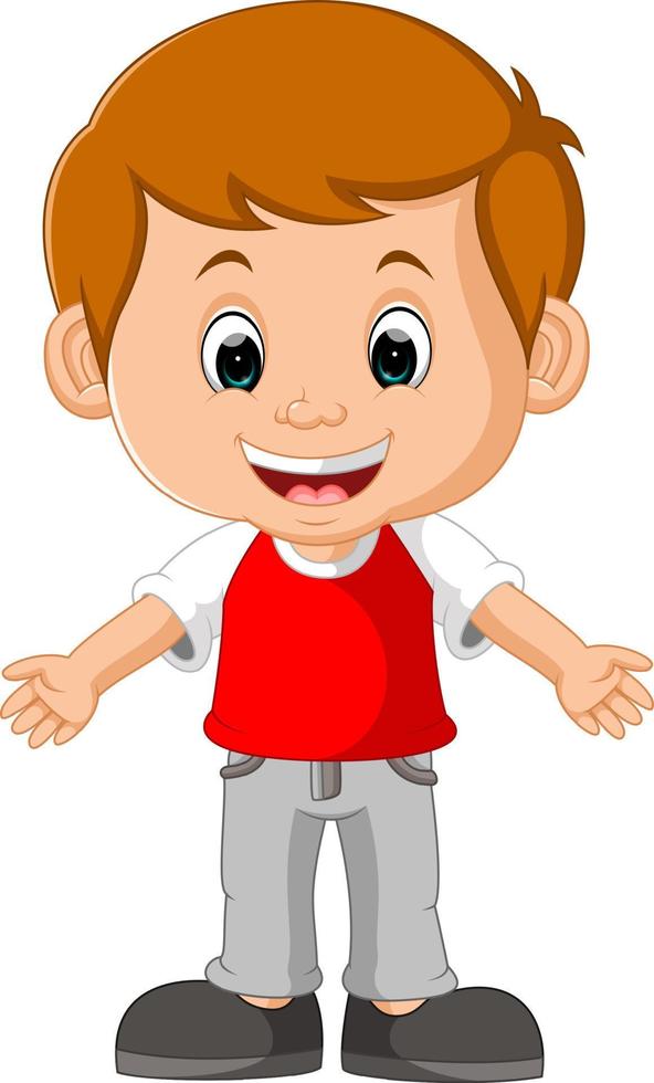 cute boy cartoon vector