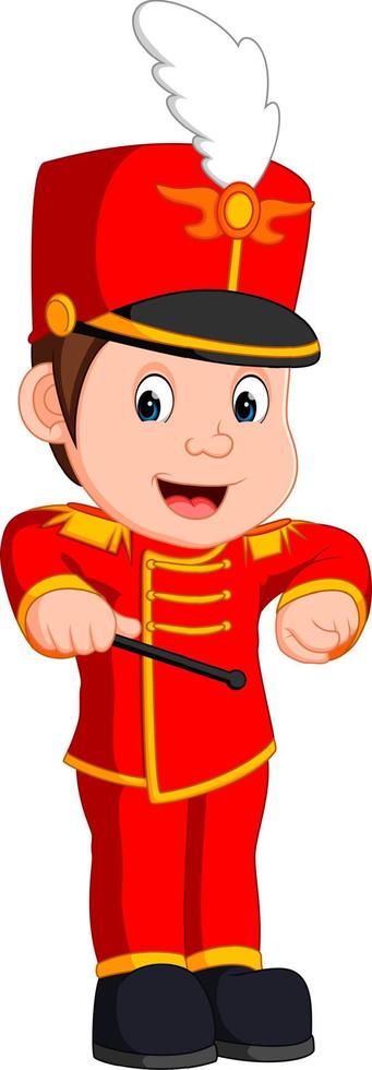 boy marching band vector