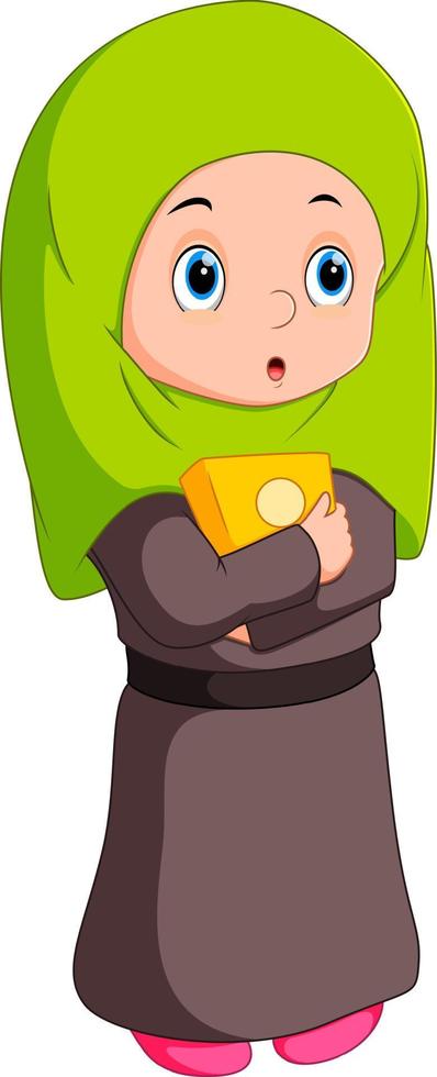 Female muslim standing vector