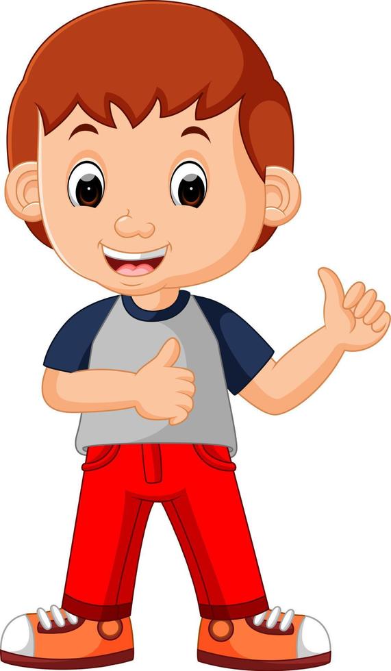 cute boy cartoon vector