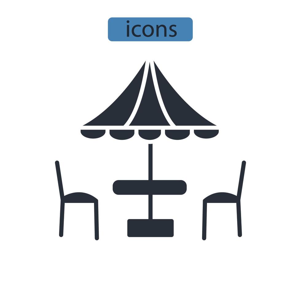 Tent icons  symbol vector elements for infographic web