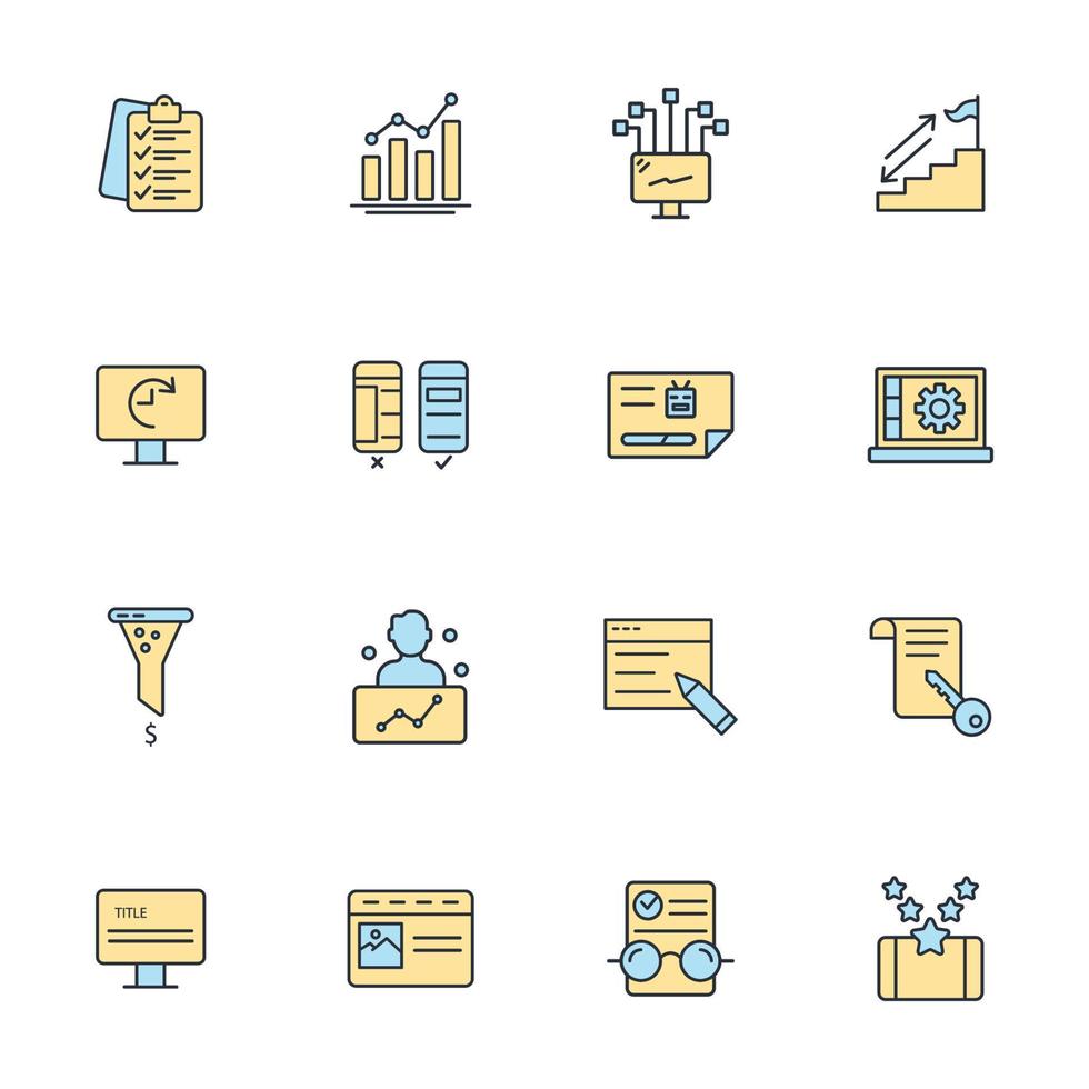 SEO icons set . SEO pack symbol vector elements for infographic web