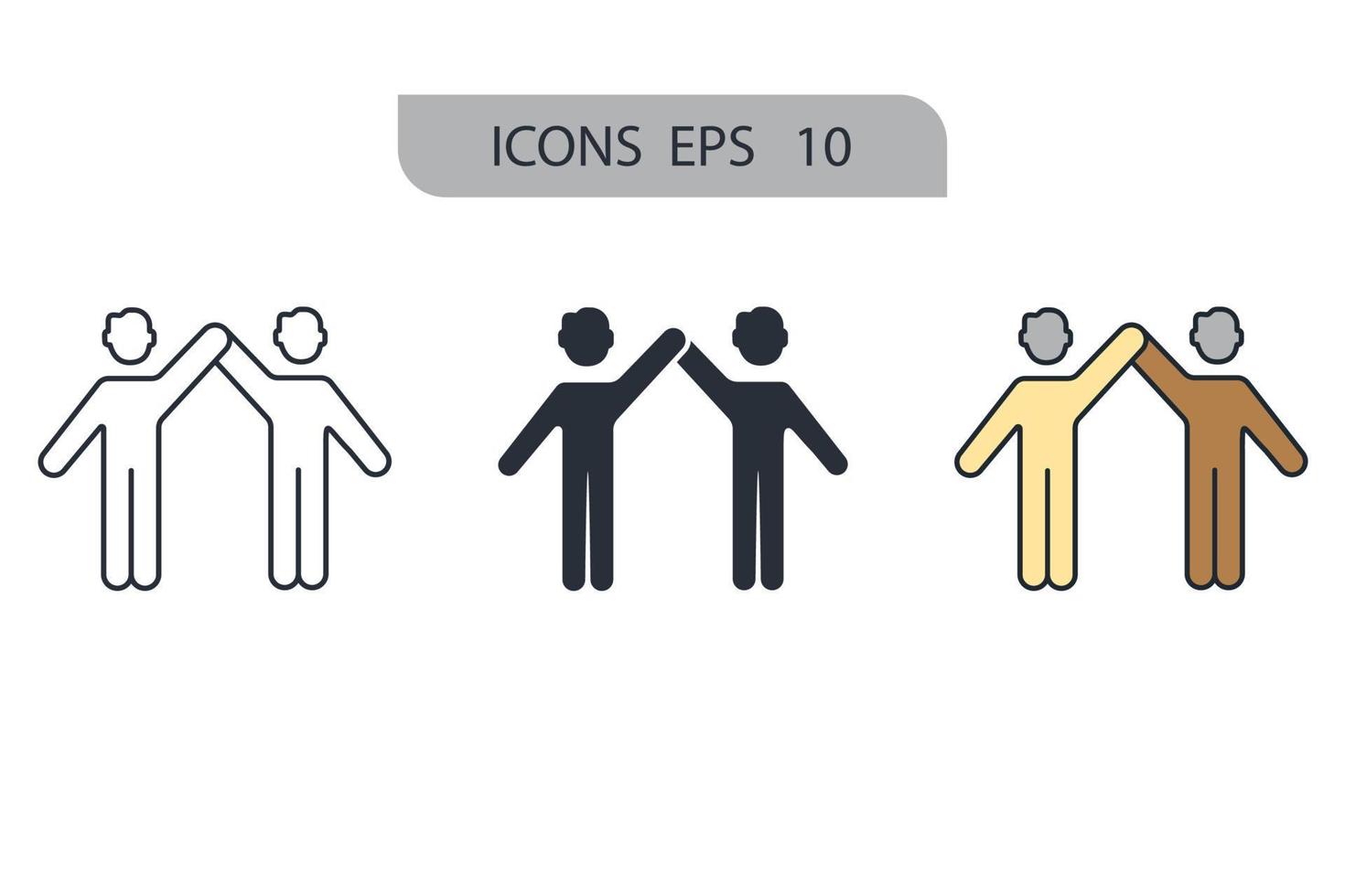 partnership icons  symbol vector elements for infographic web