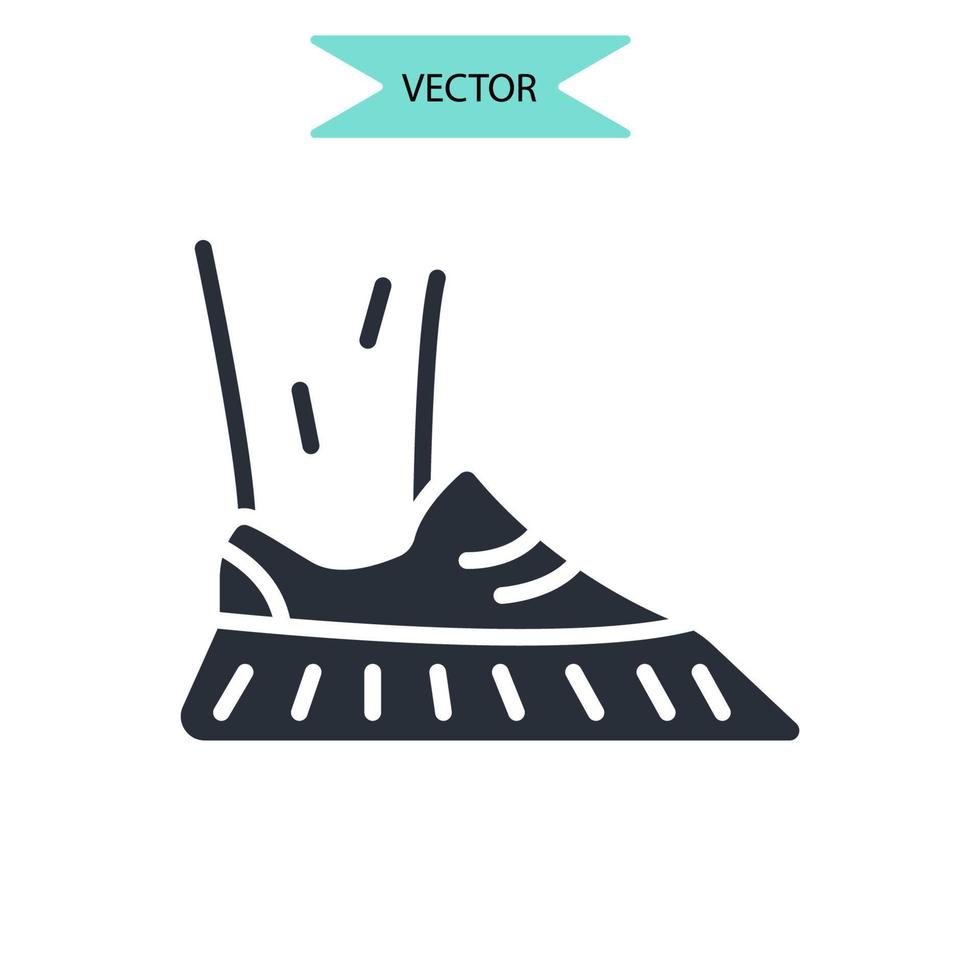 Shoe covers icons  symbol vector elements for infographic web