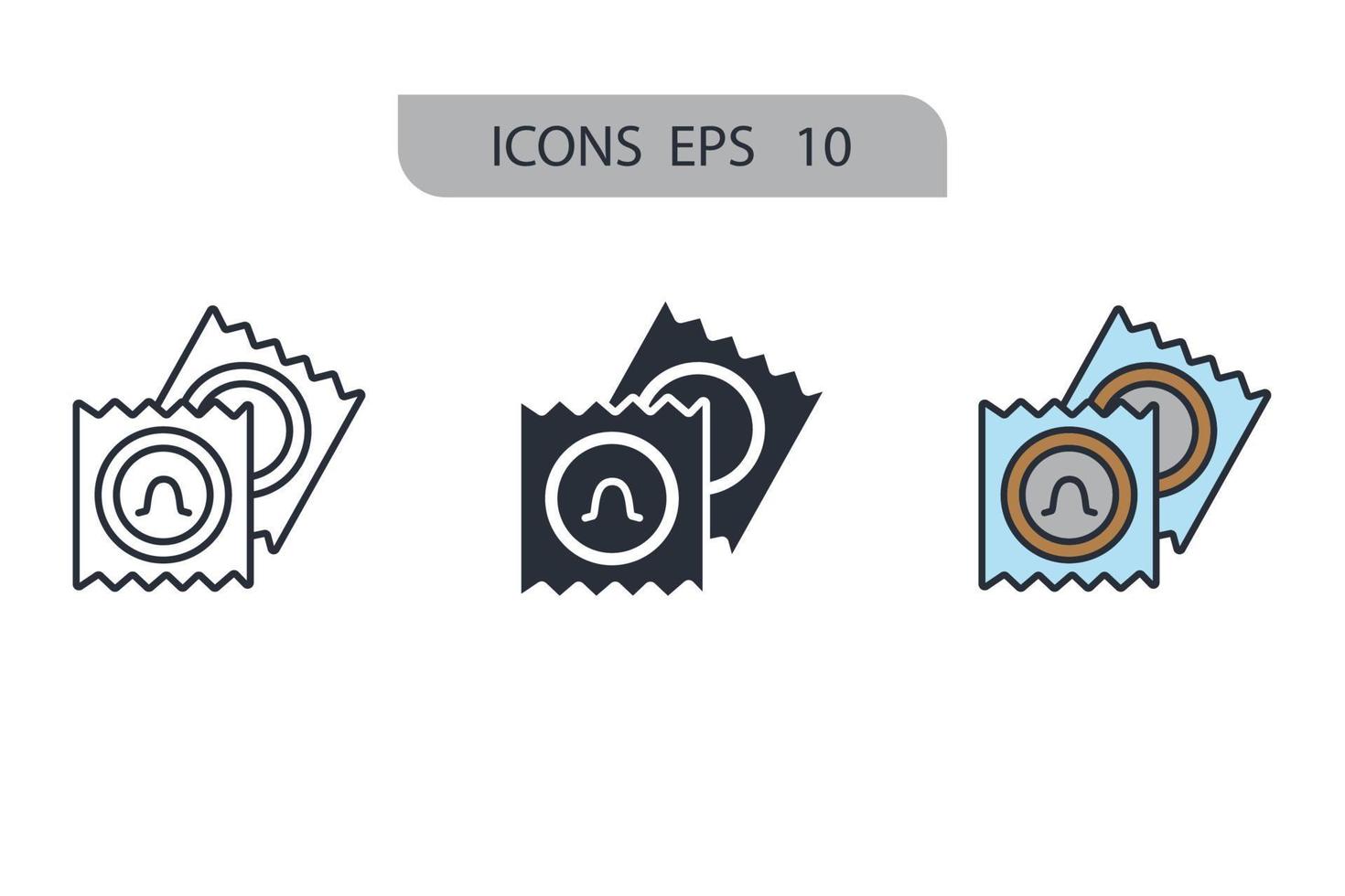 Contraceptive icons  symbol vector elements for infographic web