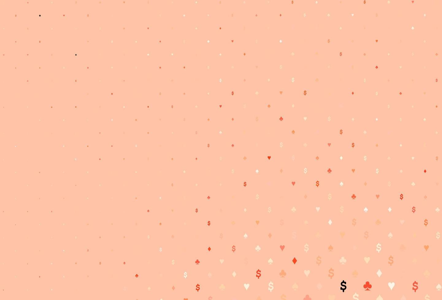 textura de vector rojo claro con naipes.