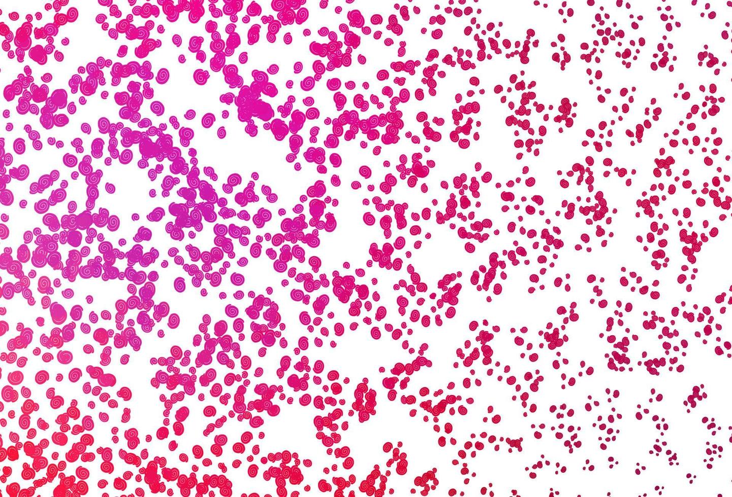 Light Purple, Pink vector background with bubble shapes.