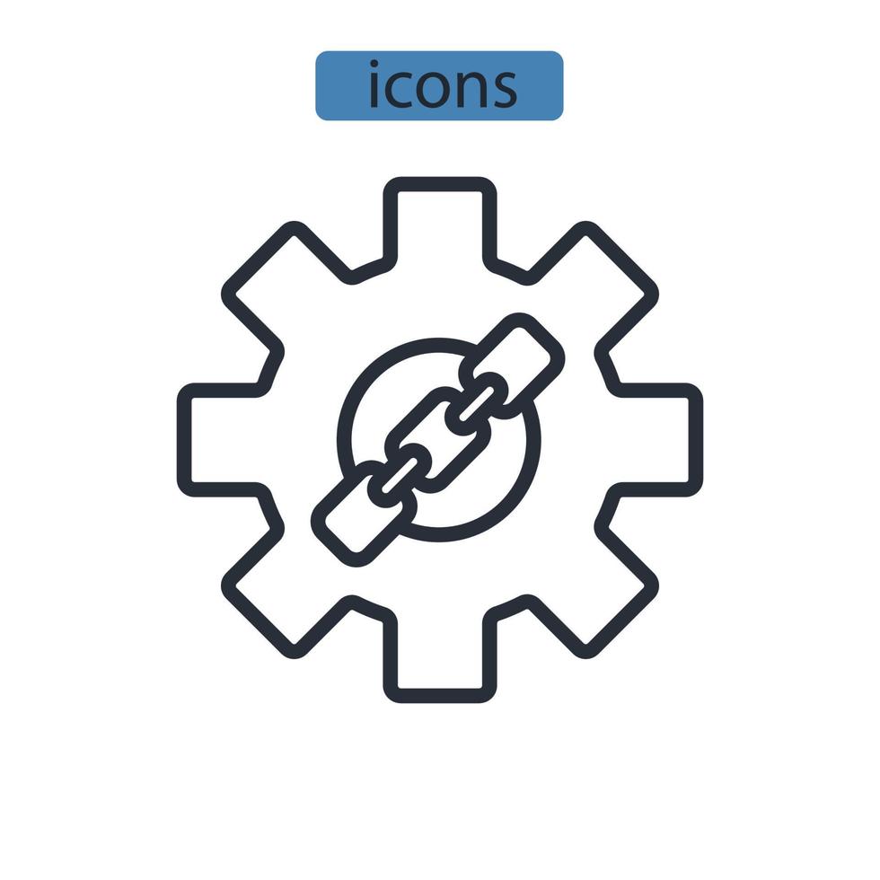 backlinks icons  symbol vector elements for infographic web