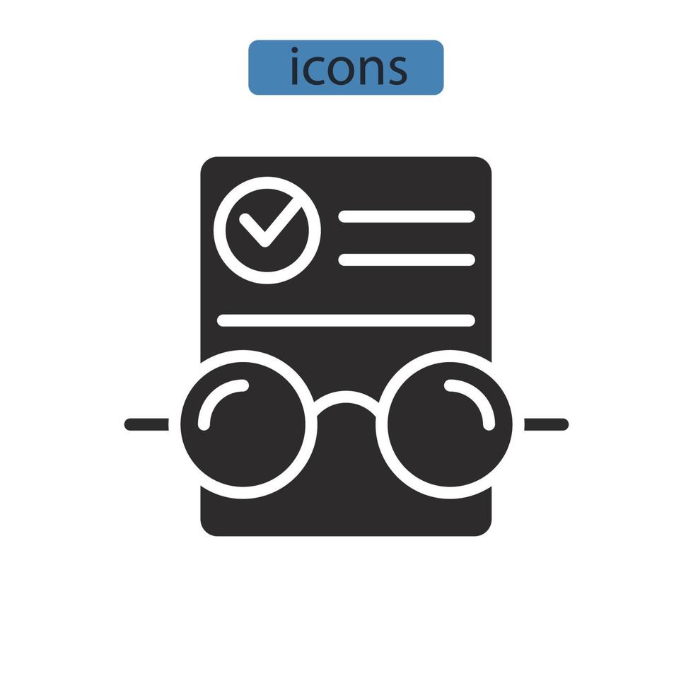 Readability icons  symbol vector elements for infographic web