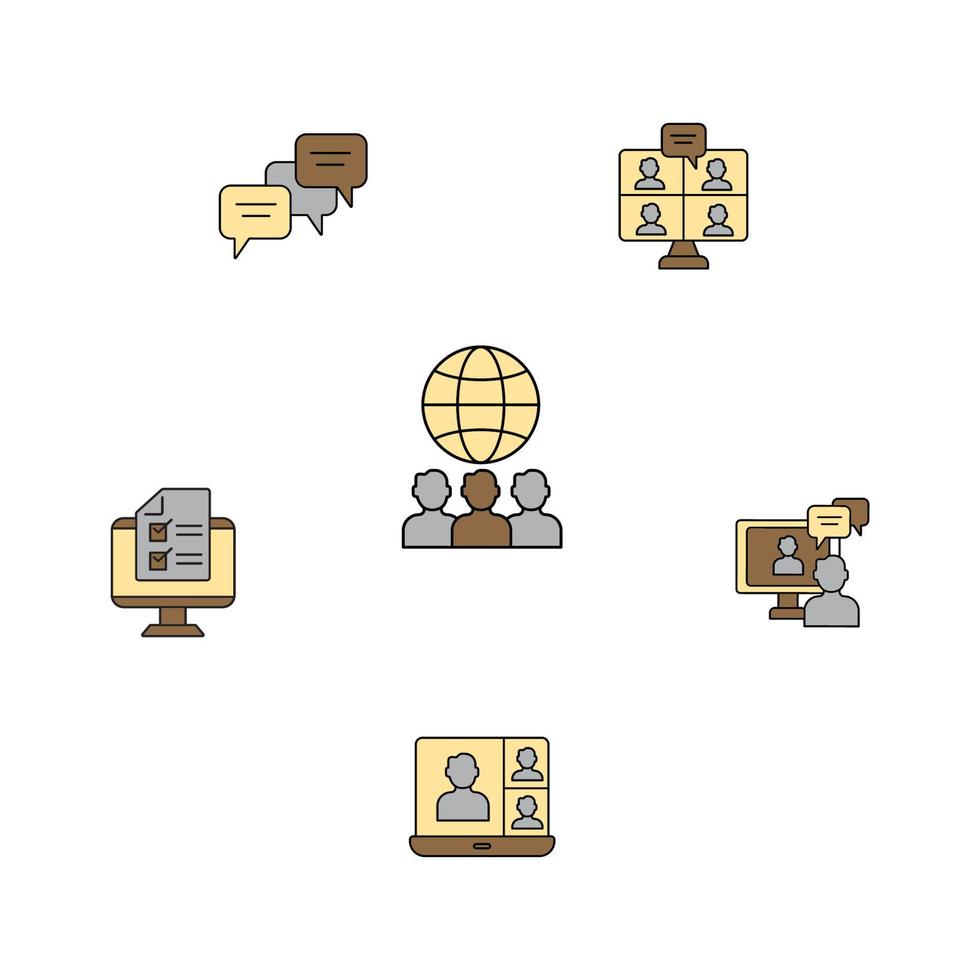 Online training icons set . Online training pack symbol vector elements for infographic web