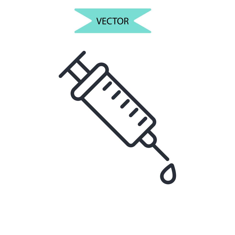 syringe icons  symbol vector elements for infographic web