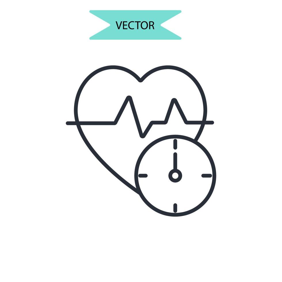 iconos de presión arterial símbolo elementos vectoriales para web infográfico vector