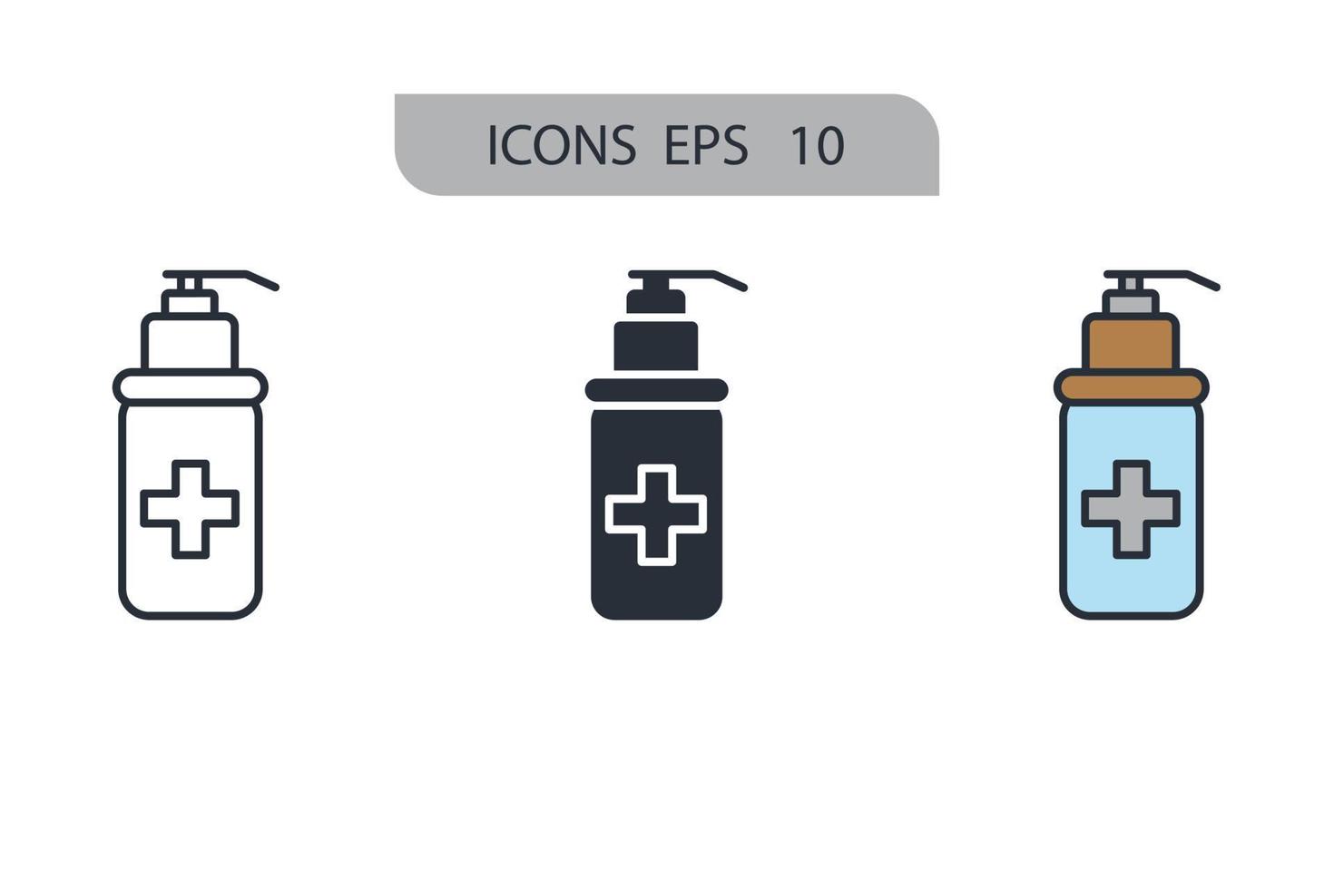 antiseptic icons  symbol vector elements for infographic web