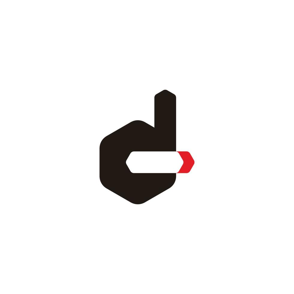 dc motion arrows simple lowercase logo vector