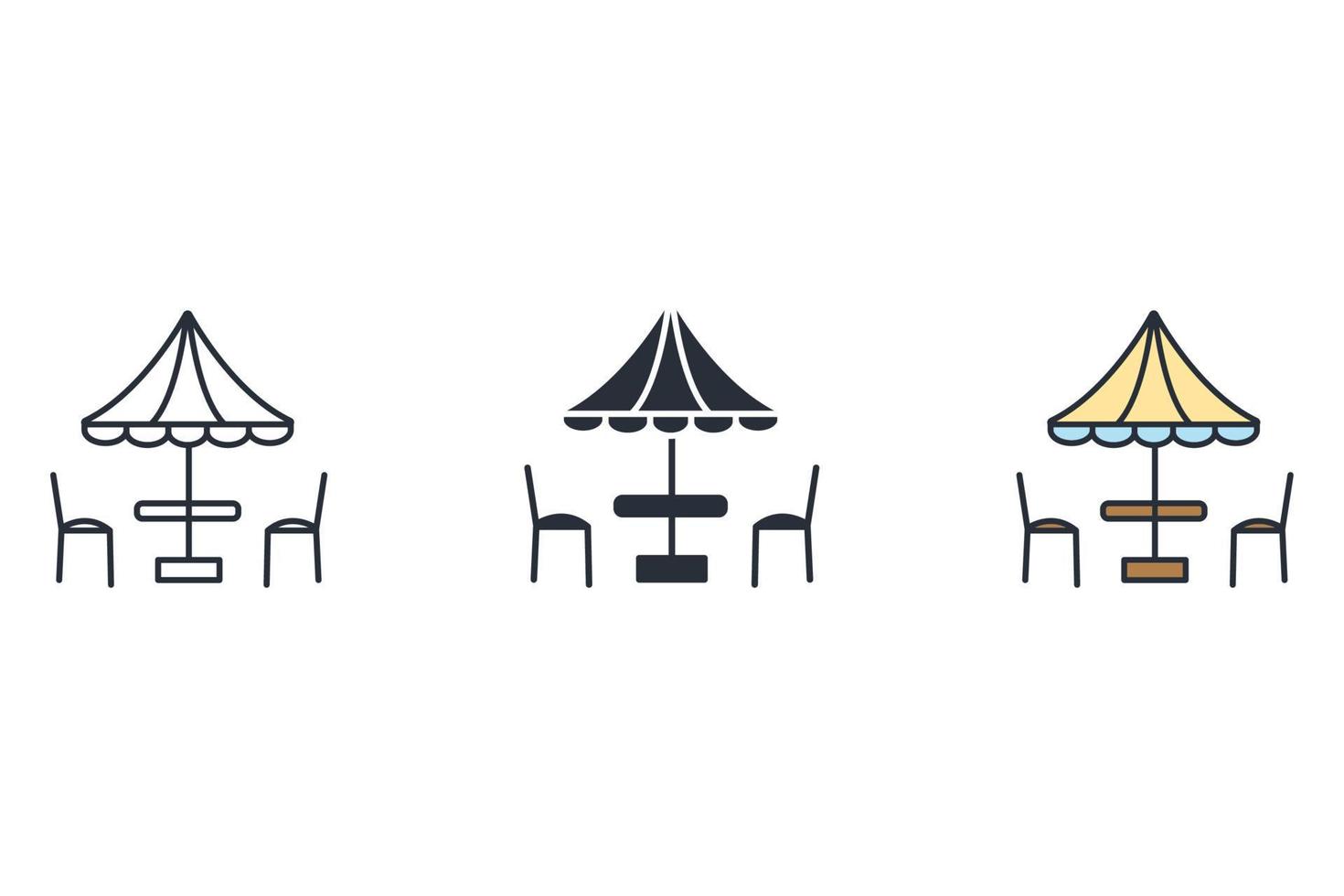 Tent icons  symbol vector elements for infographic web