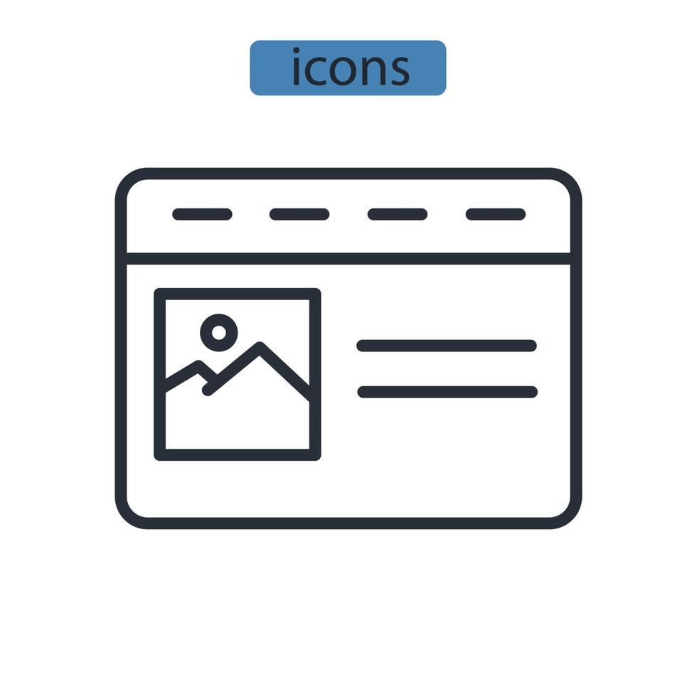 imagen seo iconos símbolo vector elementos para infografía web