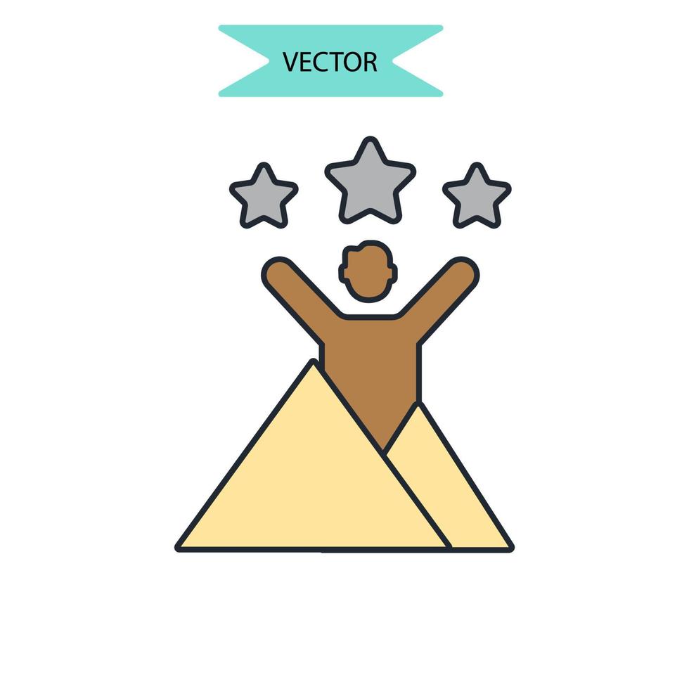 Success icons  symbol vector elements for infographic web