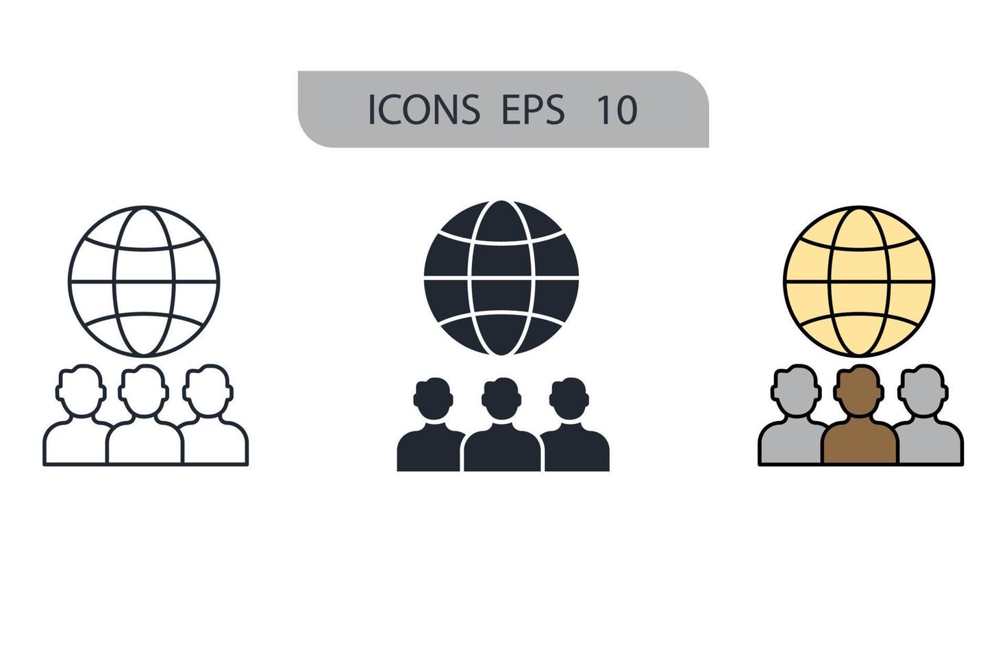 webinar iconos símbolo elementos vectoriales para infografía web vector