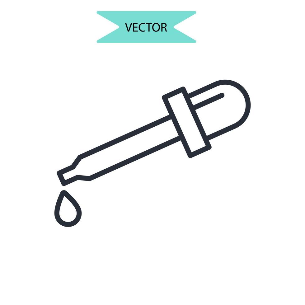 pipette icons  symbol vector elements for infographic web