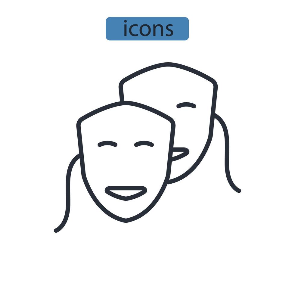 iconos de máscara símbolo elementos vectoriales para web infográfico vector