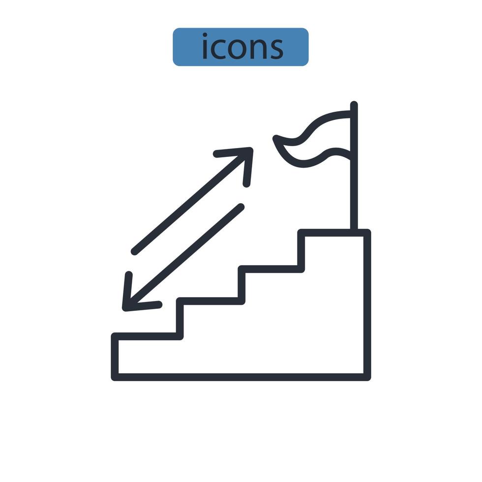 iconos de objetivos símbolo de elementos vectoriales para la web infográfica vector