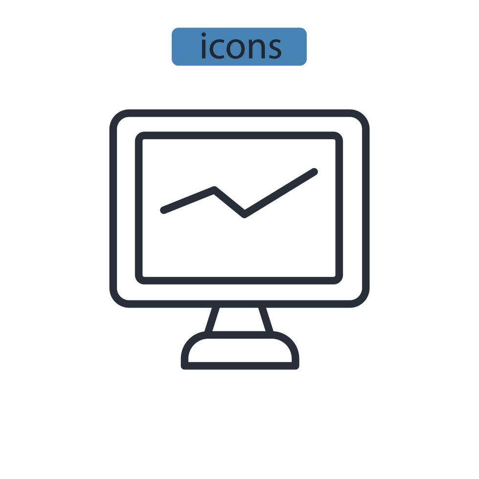 monitoring icons  symbol vector elements for infographic web