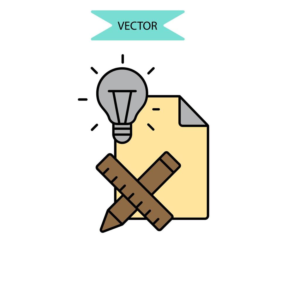 iconos de educación símbolo elementos vectoriales para web infográfico vector
