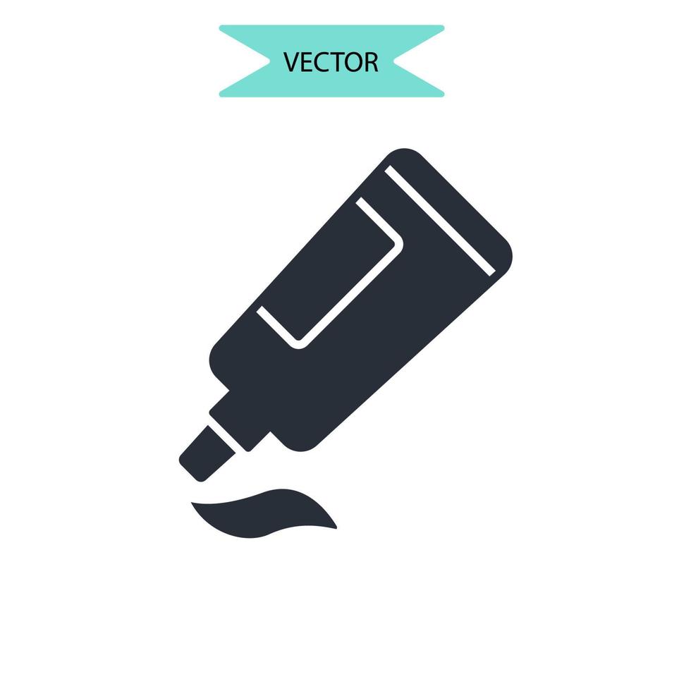 iconos de pomada símbolo elementos vectoriales para web infográfico vector