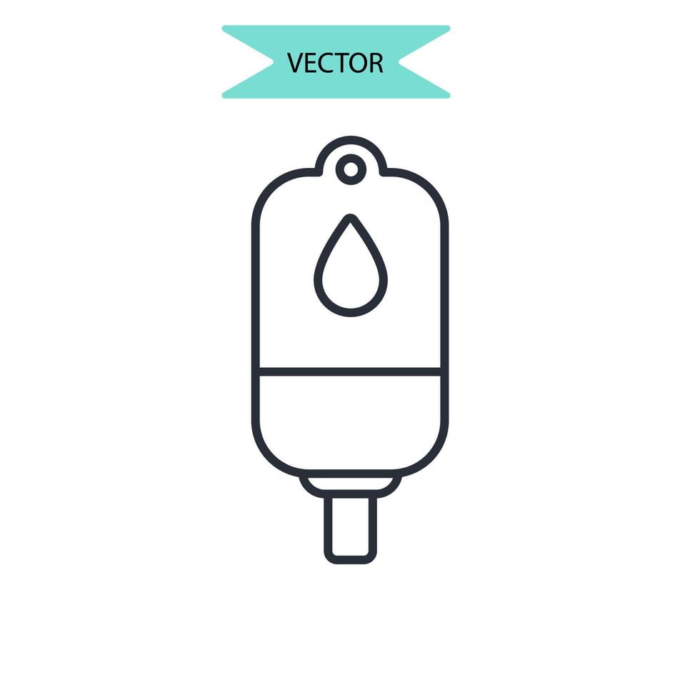 iconos de glucosa en sangre símbolo elementos vectoriales para web infográfico vector