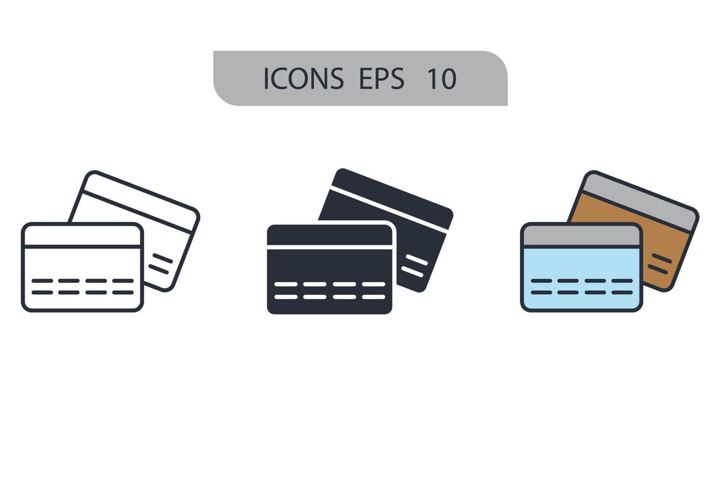 iconos de pago símbolo elementos vectoriales para web infográfico vector