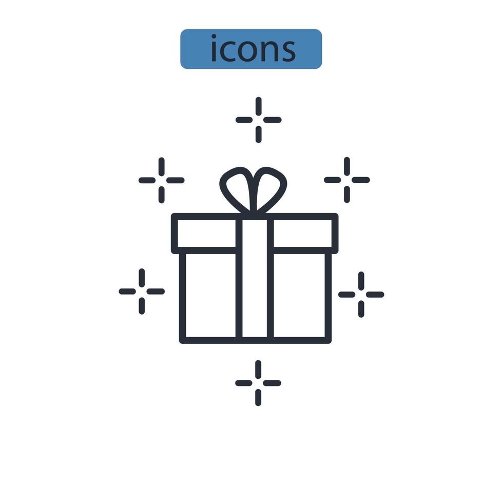 Gift box icons  symbol vector elements for infographic web