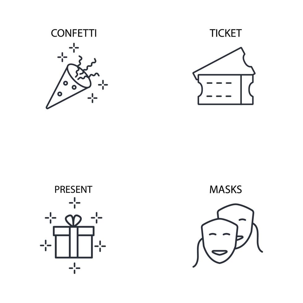 Event icons set . Event pack symbol vector elements for infographic web