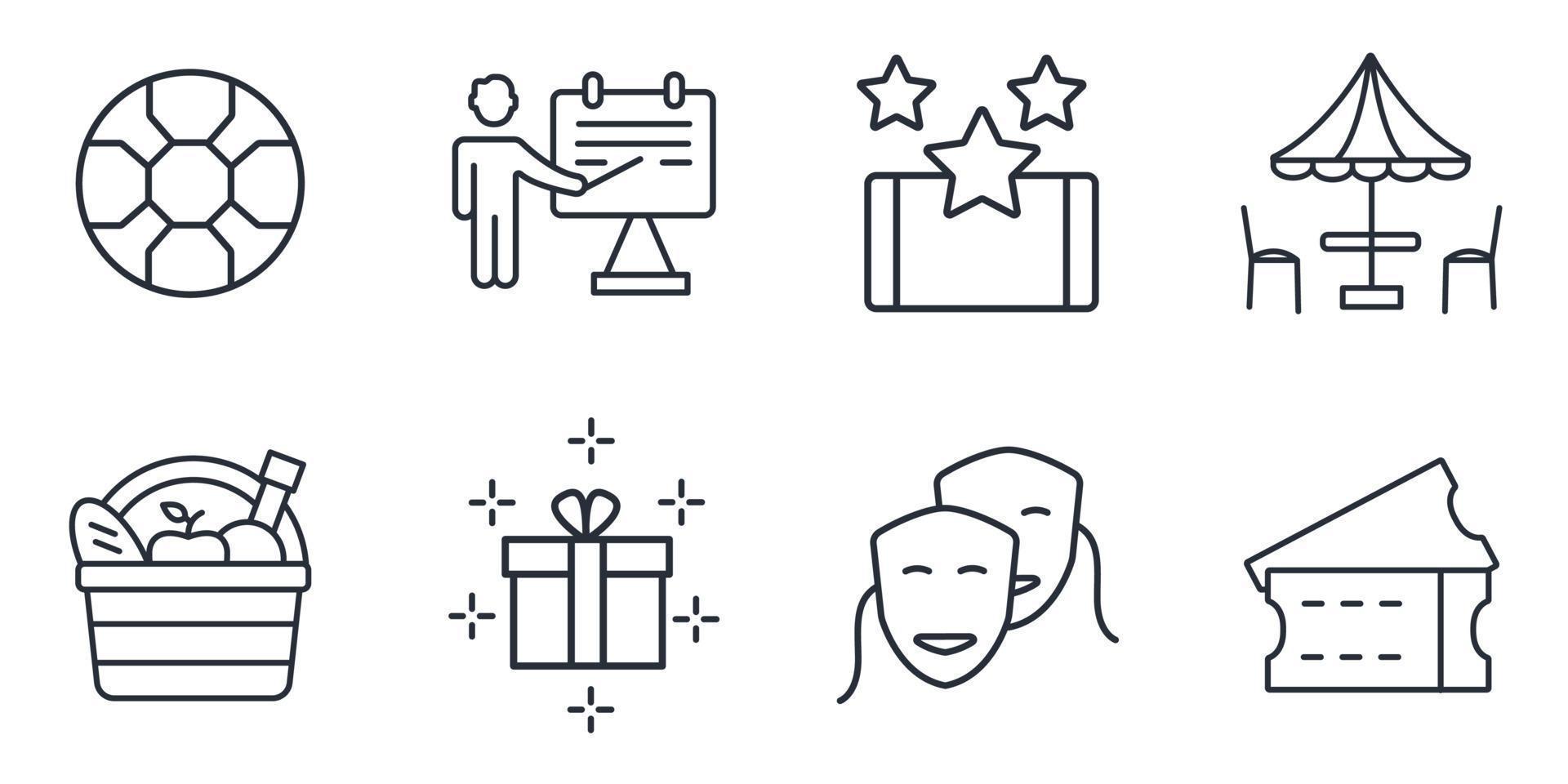 Event icons set . Event pack symbol vector elements for infographic web