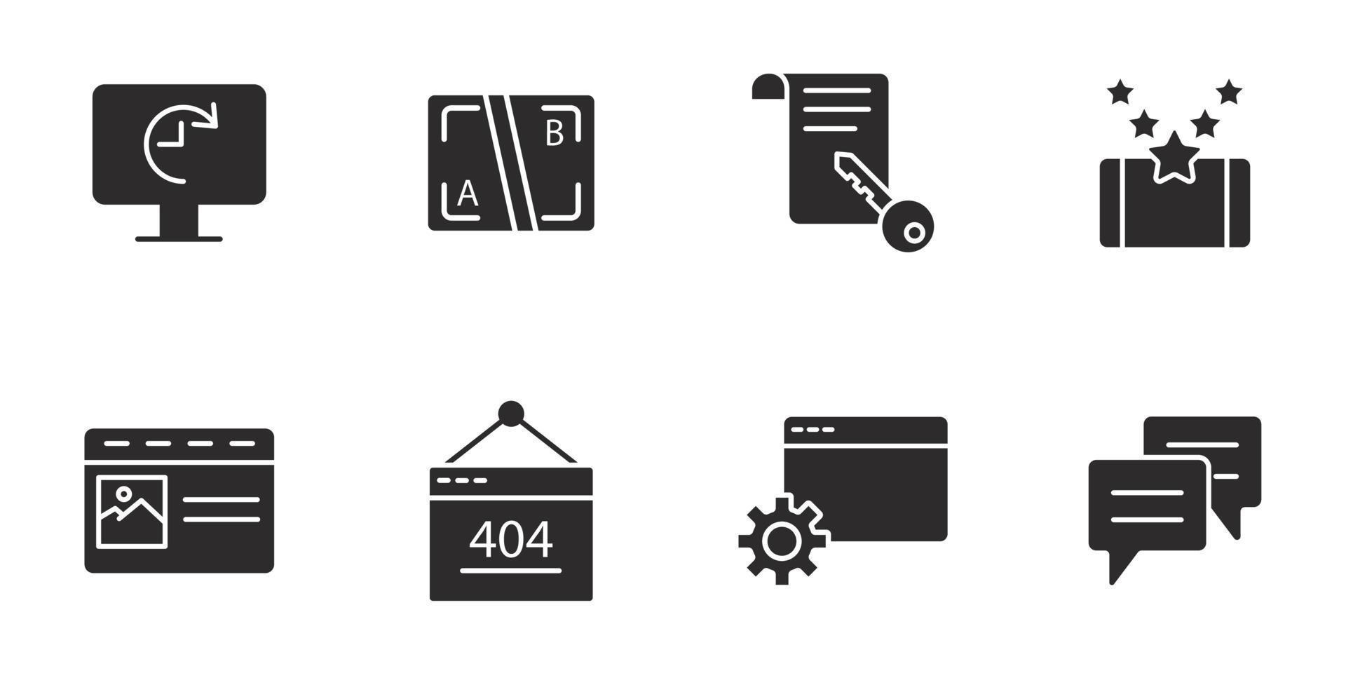 SEO icons set . SEO pack symbol vector elements for infographic web