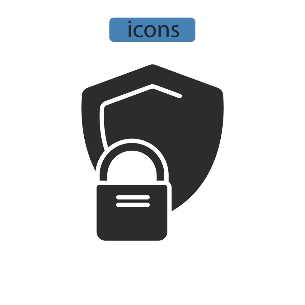 protection icons  symbol vector elements for infographic web