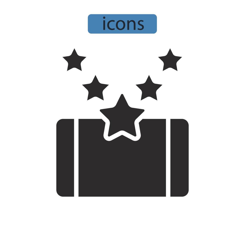 rate and review icons  symbol vector elements for infographic web