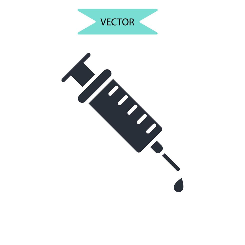 Jeringa iconos símbolo elementos vectoriales para infografía web vector