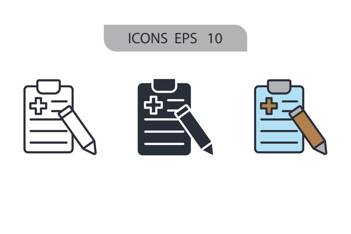 iconos de prescripción médica símbolo elementos vectoriales para web infográfico vector
