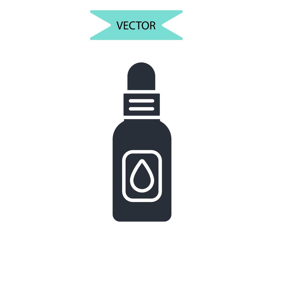 iconos de aceites curativos símbolo elementos vectoriales para web infográfico vector