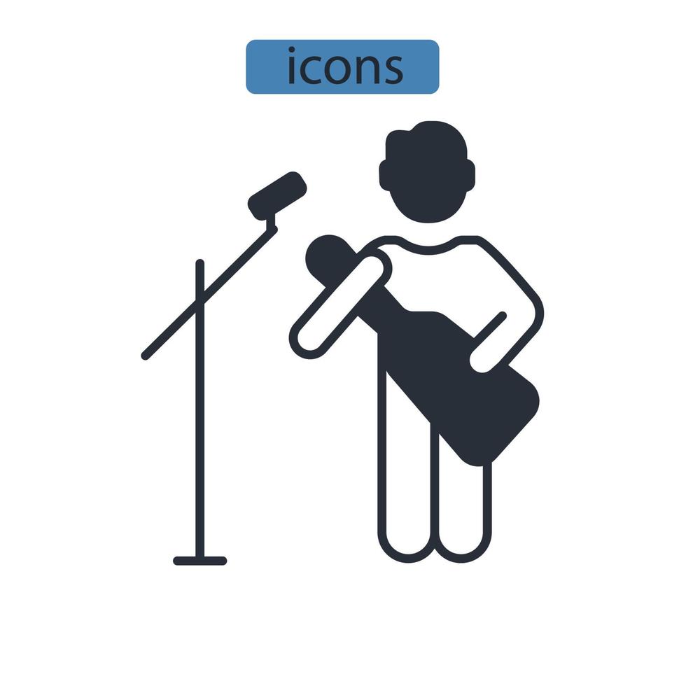 iconos de concierto símbolo elementos vectoriales para web infográfico vector