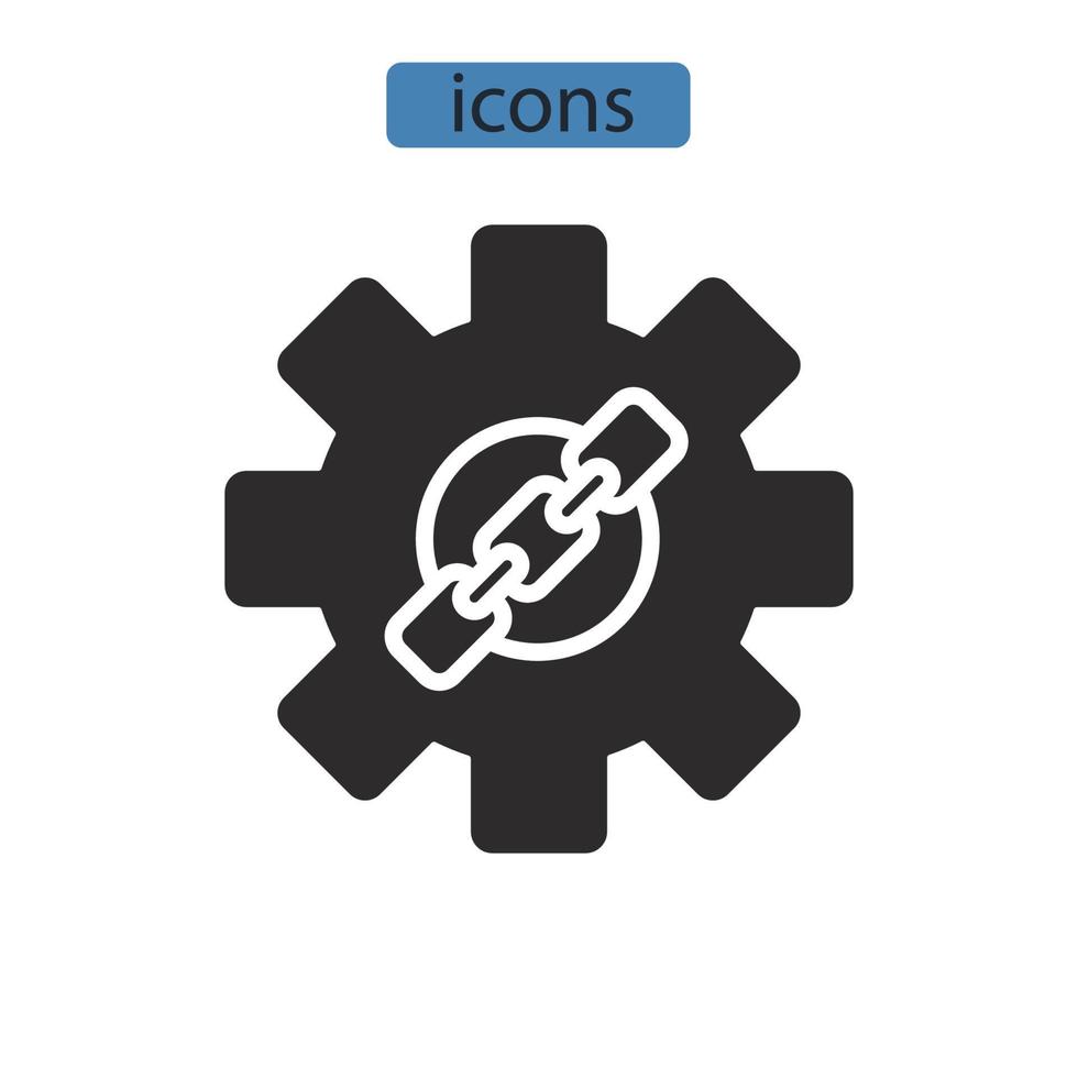 backlinks iconos símbolo elementos vectoriales para infografía web vector