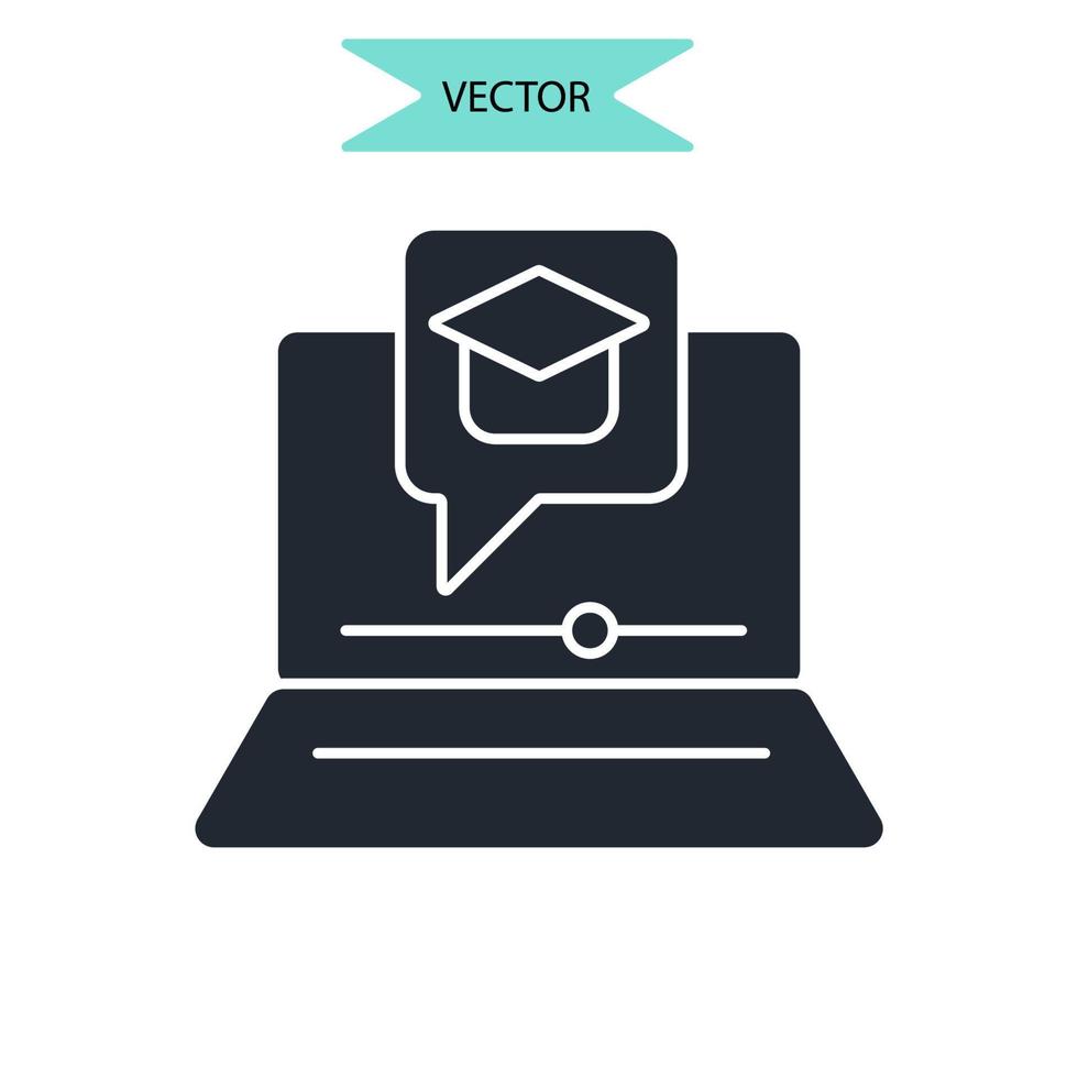 distance learning icons  symbol vector elements for infographic web